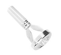 RiToEasysports Trombone Mouthpiece Trainer, Silver Plated Simulator Trumpet Practice Instrument, with Polished Surface for Intermediate Advanced Players