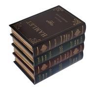 RiToEasysports Vintage Book Shaped Storage Box with Gold Shade for Desktop Organization, Durable Density Board Material, Living Room Decor (Large)