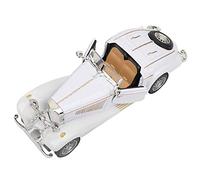 RiToEasysports Vintage Car Model, High Simulation Miniature Alloy Pull Back Car Toy Gift Collection Decoration with Sound Light(White) Classic Toys Kids Toys