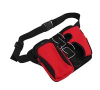 RiToEasysports Waist Pack, Nylon Ball Pouch Belt Bag for Men Women with Multifunctional Storage, Hands- Lightweight Design for Outdoor Sports Running Travel Gym (Red)