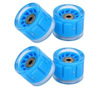 RiToEasysports Wheels Longboard Wheels with Bearings 4pcs PU 55x45mm Magnetic Friction Glow Effect High Elasticity for Stable Gliding Large Size (Blue)
