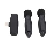 RiToEasysports Wireless Lavalier Microphone, Noise Reduction 2.4GHz Mini Lapel Mic with Receiver for Interview Video Recording
