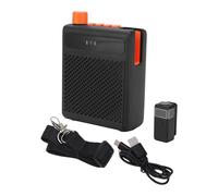 RiToEasysports Wireless Microphone Amplifier, 25W Peak Power 25H Battery Life Portable Voice Amplifier with 3 Inch Rare Earth Magnet Speaker, for Teachers Tour Guides Conference Presentations (Black)