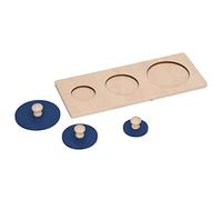 RiToEasysports Wooden Geometric Matching Board,Montessori Toy Shape Peg Puzzles Preschool Learning Jigsaw Peg Puzzle Board for Boys Girls Kids(Three-circle panel) Early Education Puzzle Toys Kids Toys