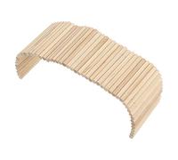 RiToEasysports Wooden Pet Hideout Bridge, Bendable Climbing Tunnel for Small Animals, Safe and Fun for Hamsters, Rabbits, and Guinea Pigs (15 * 50CM)