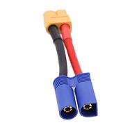 RiToEasysports XT60 Female to EC5 Male Cable, 12AWG XT60 Female to EC5 Male Connector Adapter Line for Connecting Battery and ESC for RC Car Model, Aircraft Model, Ship Model Modeling Accessory