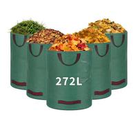 RITOLLO Garden Waste Bags 272L x 5 - Strong Reusable Garden Refuse Sacks with Handles for Garden Rubbish, Leaves & Clippings