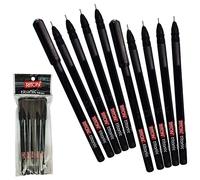 RITON Titanic-Pro Ballpoint Pens, BLACK, 0.7mm Fine Point, Pack of 10, Smooth Ball Pens, Ideal for School Office Home Use, ZOFAX Black Ball Pen