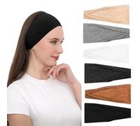RITOPER Headbands for Women Non Slip, Wide Workout Headband Cotton Black White Head Bands Hair Bands for Women's Hair, Thick Headbands for Yoga, Running, Spa Day, Party, Travel, Fashion