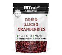 RiTrue - Dried Cranberry Slices - 500g Bag - (Gluten Free, Vegan and GMO) Organic Unsweetened Cranberries Dried Fruit