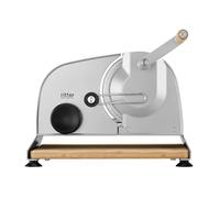 ritter Amano 5 All-Purpose Slicer with Smooth-Smooth Hand Crank, Made in Germany, Metallic Silver