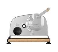 Ritter Amano 5 All-Purpose Slicer with Smooth-Smooth Hand Crank, Made in Germany, Metallic Silver