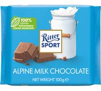 Ritter Sport Alpine Milk Chocolate 100g- Pack of 3