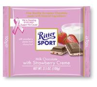 Ritter Sport Bars, Milk Chocolate with Strawberry Creme, 3.5 Ounce (Pack of 12) by Ritter Sport [Foods]