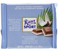 Ritter Sport Chocolate Bar Coconut 3.5 Oz (Pack of 12)