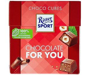 Ritter Sport Chocolate Cubes Chocolate Crisp, Caramel, Noble Nugat and Full Nut in Nugat Cream, Perfect for Snacking and Enjoying, Mother's Day and Father's Day, Gift Idea, 176 g