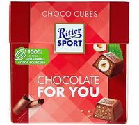 Ritter Sport Chocolate Dice Chocolate Cross, Chocolate Crisp, Caramel, Noble Nugate and Full Nut in Nugat Cream, Perfect for Snacking and Enjoying, Suitable for Mother's Day and Father's Day, Gift