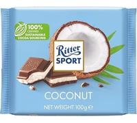 Ritter Sport PEPPERMINT chocolate square bars 100g (Pack of 5)