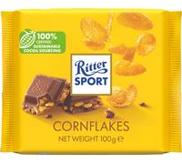Ritter Sport Cornflake Milk Chocolate Bar, 100g, Chocolate Sharing Bar