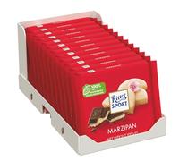 Ritter Sport Dark Chocolate with Marzipan 100g (Pack of 12)