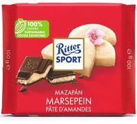Ritter Sport Dark Chocolate with Marzipan 100g Pack of 5 Gift For Friends
