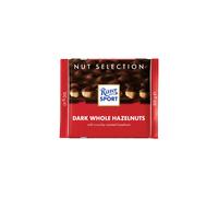Ritter Sport Dark Whole Hazelnuts Crunchy Roasted Chocolate Nut 100g Pack of 5