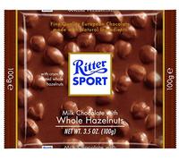 Ritter Sport: Milk Chocolate Whole Hazelnut, 100 grams (Pack of 2)
