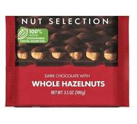 Ritter Sport Milk Chocolate with Whole Hazelnuts, Crunchy Roasted Hazelnuts, Sustainably Sourced Cocoa, 100g