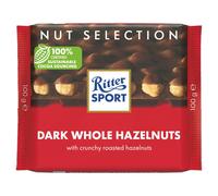 Ritter Sport Nut Selection Dark Whole Hazelnuts 100g (Pack of 5)