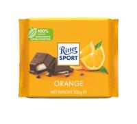 Ritter Sport Orange Dark Chocolate Bar, 100g, Chocolate Sharing Bar