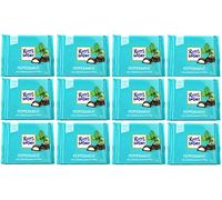 Ritter Sport Peppermint Dark Chocolate Bar, 100g, Chocolate Sharing Bar