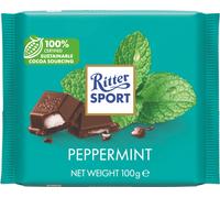 Ritter Sport Peppermint Dark Chocolate 100g - Pack of 3