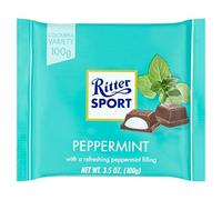 Ritter Sport Peppermint Dark Chocolate 100g (Pack of 4)