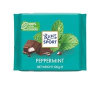 Ritter Sport Peppermint Dark Chocolate Bar, 100g, Chocolate Sharing Bar (Pack of 6)