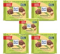 Ritter Sport Pistachio Milk Chocolate Bars, 5 x 100g