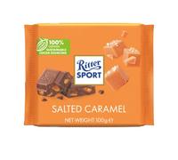 Ritter Sport Salted Caramel Milk Chocolate Bar, 100g, Chocolate Sharing Bar