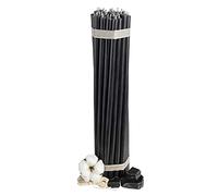 Ritual Candles Beeswax Candles Black Pack of 35 Length 35.5 cm Diameter 11 mm Burn Time 210 Mins Natural, Drip , Smokeless Thin Church Quality Made from Beeswax No. 10