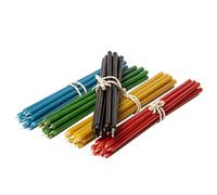 Ritual Candles Beeswax Candles: Yellow, Black, Red, Green, Blue, Pack of 50, Length 16 cm, Diameter 5.0 mm, Burn Time 30 Min; Natural, Drip Free, Smokeless Thin Church Quality, Made of Beeswax No. 140