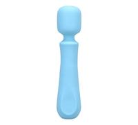 RITUAL Euphoria - 10 Function Wand Vibrator - Luxuriously Soft Silicone, USB Rechargeable, Quiet Motor, Water-Resistant, and Body-Safe - Blue - By Doc Johnson