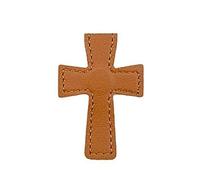 Ritual Leather Bookmarks with Secure Closure Crucifix Detailing Leather Texture Suitable for Journals Scriptures Reading Accessory