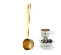Ritual Scoop Gold Finished Stainless Steel Measuring Spoon，Precision Measuring Spoon for Collagen Supplements, Approximate Measure Coffee Scoop