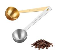 Ritual Scoop Gold Silver Stainless Steel Measuring Spoon, 15ml Long Handle Precision Measure Spoon for Coffee, Protein Powder, Collagen, Milk Powder, Loose Tea, Flour and Sugar