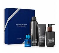 RITUALS Homme Medium Gift Set for Men, Bath & Body Grooming Set with Silent Waters Eau de Parfum 15ml, Caffeine Shampoo 70ml, Shower Foam 200ml & Mild Face Cleanser 200ml