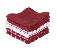 Ritz 100% Terry Cotton, Highly Absorbent Dish Cloth Set, x 12, Paprika Red, 6-Pack 12" x 12"
