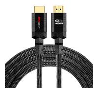 Ritz Gear 4K HDMI Cable 4 ft - Black - Braided Nylon Cord & 24K Gold Plated Connectors, High Speed HDMI 2.0 with Ethernet