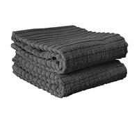 Ritz Kitchen Towels, Cotton, Graphite, Solid, 2-Pack