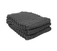 Ritz Kitchen Towels, Cotton, Graphite, Solid, 3-Pack