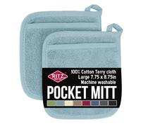 Ritz Pot Holder, Cotton, Dew, Pocket Mitt-2 pk