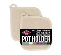 Ritz Pot Holders, Cotton, Latte, 2-Pack