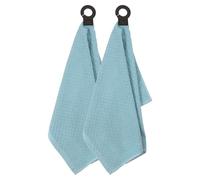 Ritz Premium Hook and Hang Towel, (2-Pack), 18" x 28", Long-Lasting Durable Rubber Hook, Highly Absorbent Super Soft Hand Cloths for Kitchen, Bathroom, Laundry Room, Dew